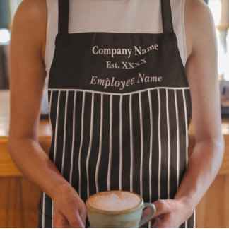 Umfassende Print-Schürze in Schwarz und Grau gestr Schürze