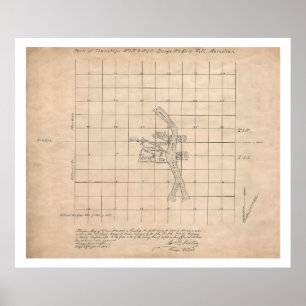 Umfrage 1853 Portland Oregon USGS Poster