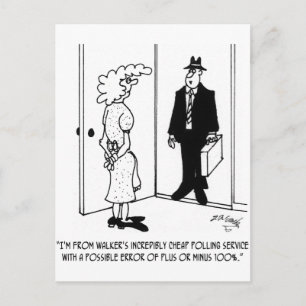 Umfragen mit möglichem Fehler von Plus oder Minus  Postkarte