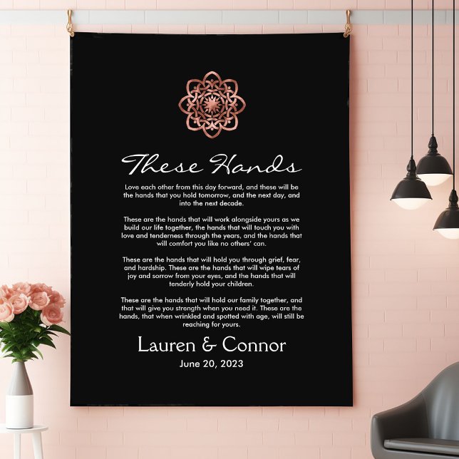 Umgang mit Irish Wedding Keepake Celtic Knot Wandteppich (Handfasting Irish wedding vows keepsake)