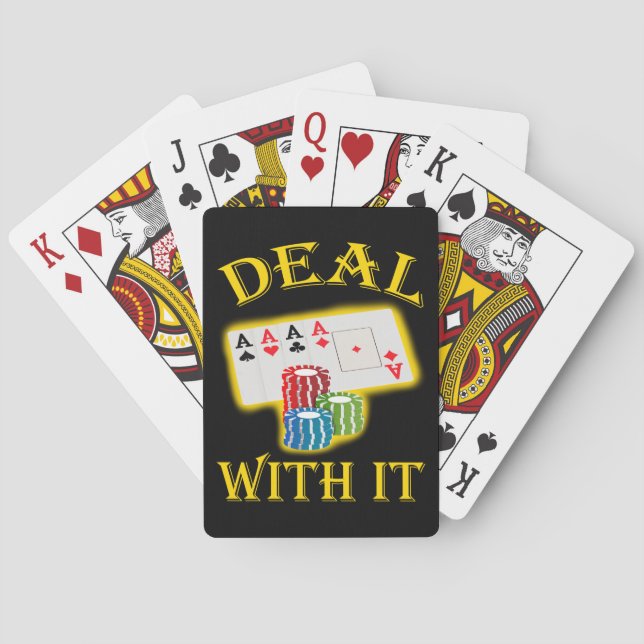 Umgang mit Pokerkarten (Rückseite)