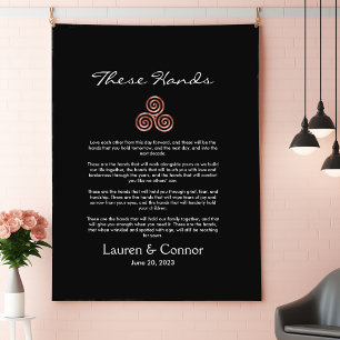Umgang mit Spiral Celtic Knot Irish Wedding Vows Wandteppich
