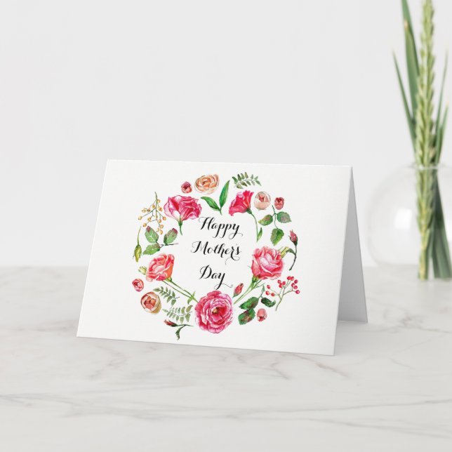Umgeben von Blume Muttertag Karte (Vorderseite)