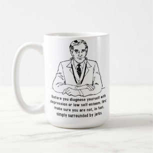 Umgeben von Idioten Lustiger Becher Kaffeetasse