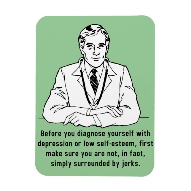 Umgeben von Jerks Funny Premium Magnet (Vertikal)