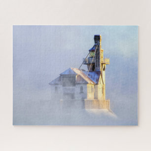Umgeben von Seerauch, Leuchtturm in Minnesota Puzzle