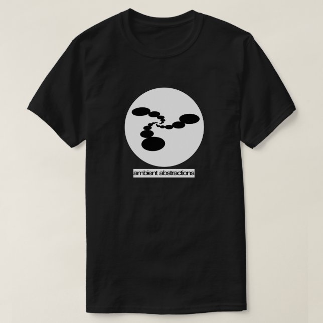 Umgebendes Abstraktions-Logo-Schwarz-Shirt T-Shirt (Design vorne)