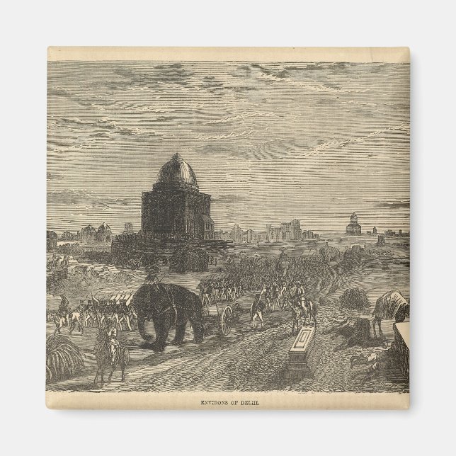 Umgebungen von Delhi, 1857 Magnet (Vorne)