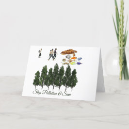 Umgebungsmeldungskarte gerettet dankeskarte