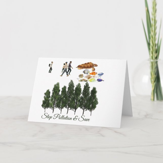 Umgebungsmeldungskarte gerettet dankeskarte (Vorderseite)