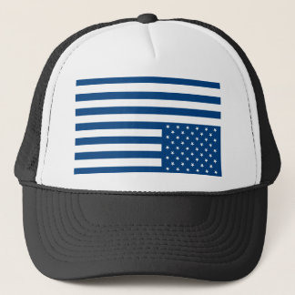 Umgedrehte amerikanische Flagge - Blau Truckerkappe