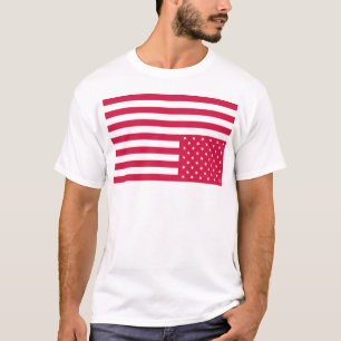 Umgedrehte amerikanische Flagge - Rot T-Shirt