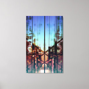 Umgedrehte Licht-zeitgenössische feine Leinwanddruck