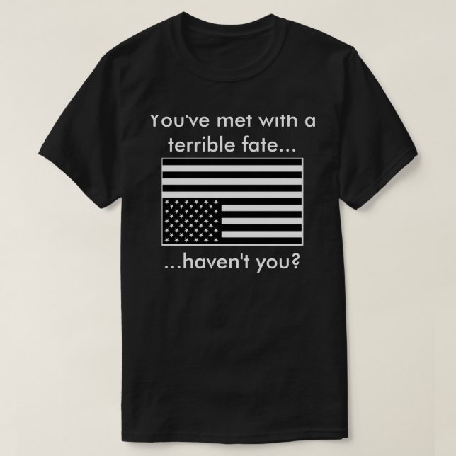 Umgedrehte US-Flagge mit Majoras Maskenzitat T-Shirt (Design vorne)