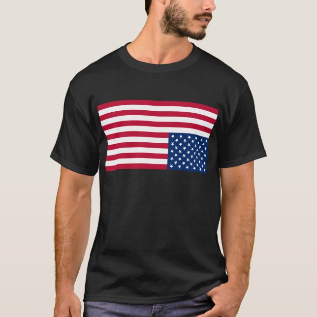 Umgedrehte USA-Flagge (Bedrängnis-Signal) T-Shirt (Vorderseite)