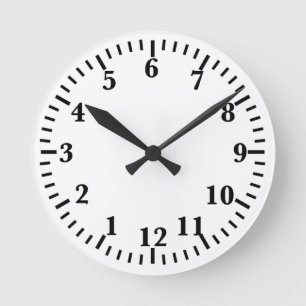 UMGEDREHTE WANDUHR (mit richtig herum angeordneten