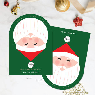 Umgedrehter Weihnachtsmann Corporate Green Weihnac Einladung