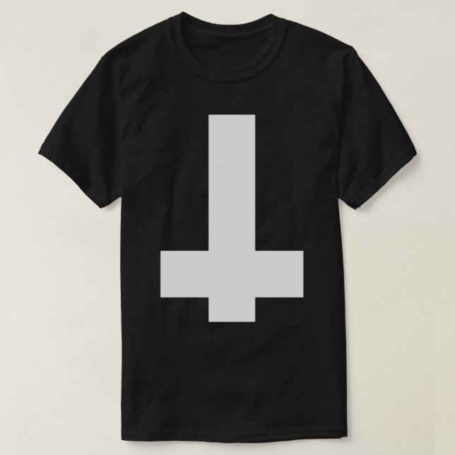 Umgedrehtes Querschwarzes T-Shirt (Design vorne)