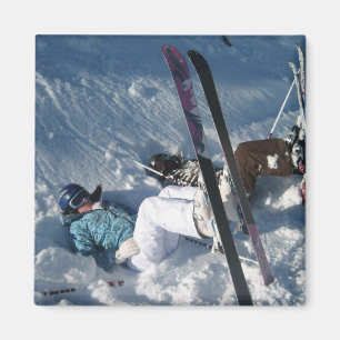 Umgedrehtes Skifahren Magnet