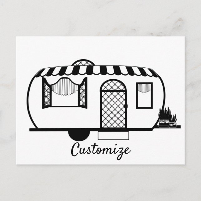 Umgehender Caravan Trailer Thunder_Cove Postkarte (Vorderseite)