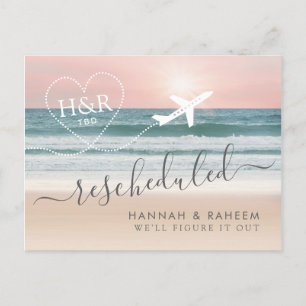 Umgekehrte Postkarte für Beach Wedding