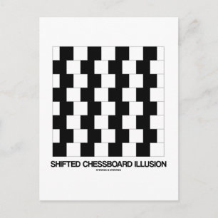 Umgekehrte Schachbretttäuschung (optische Illusion Postkarte