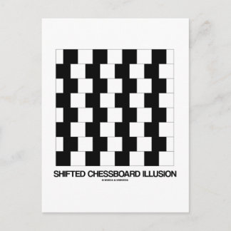 Umgekehrte Schachbretttäuschung (optische Illusion Postkarte