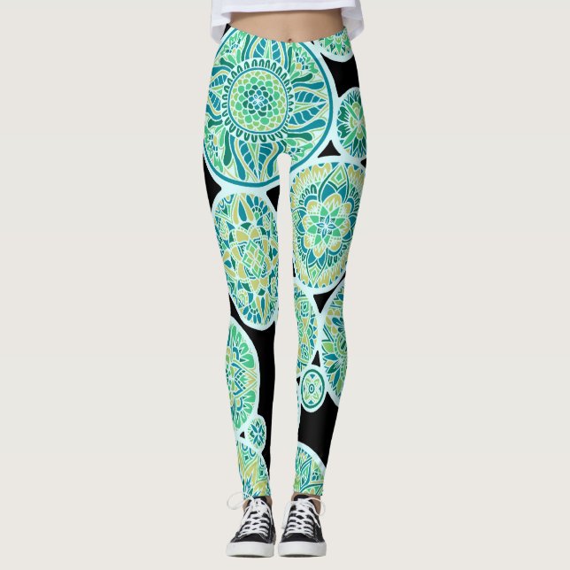 Umgekehrter Seeton-Mandalas Leggings (Vorderseite)