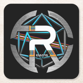 UMGEPACKTE GLASSCHEIBE RECHTECKIGER PAPPUNTERSETZER