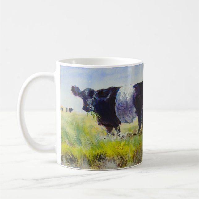 Umgeschnallte Galloway-Kuh-Malerei Kaffeetasse (Links)