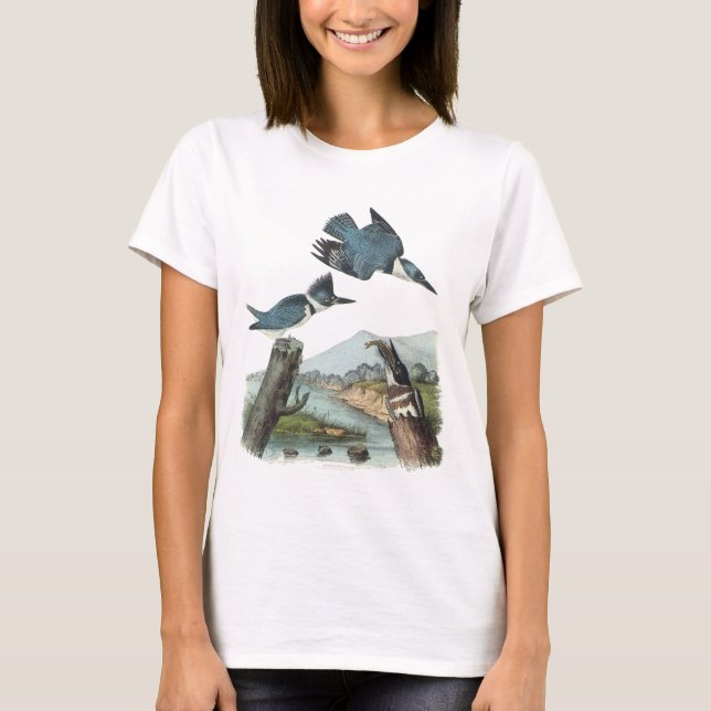 Umgeschnallter Eisvogel durch Audubon T-Shirt (Vorderseite)