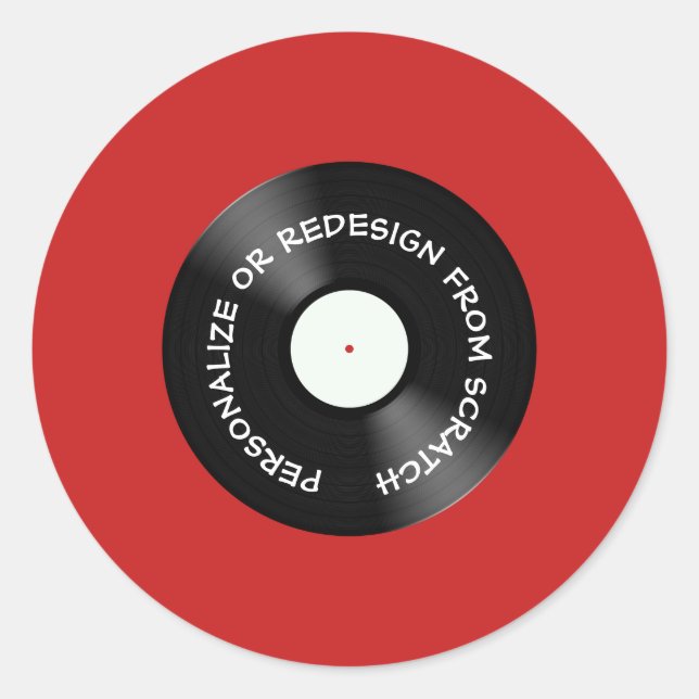 Umgestaltung von Scratch oder Personalize - Runder Aufkleber (Vorderseite)