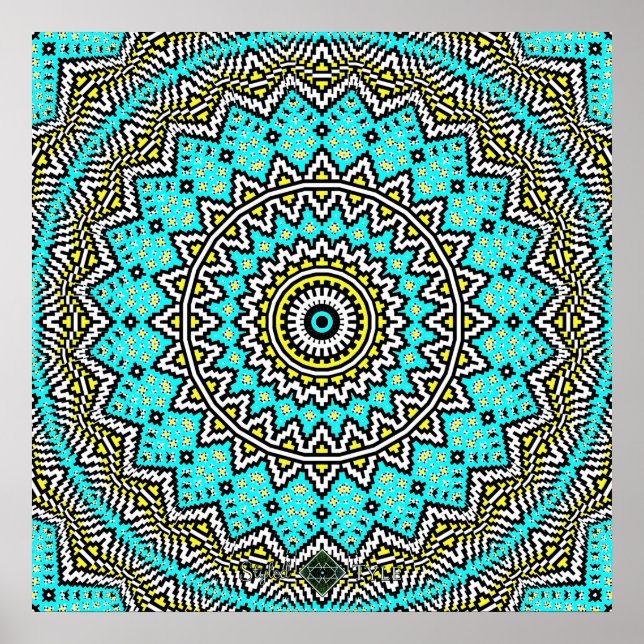 Umgewandelte Mosaik-Mandala 2 Poster (Vorne)