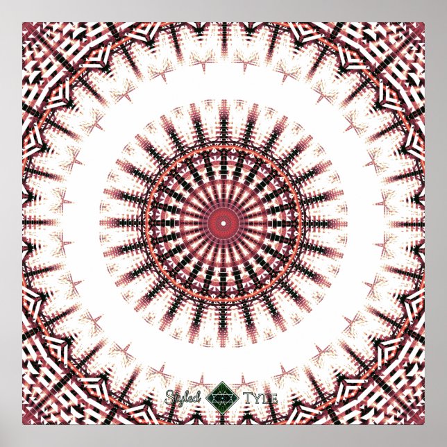 Umgewandelte Spektrum Soundwave Mandala Poster (Vorne)