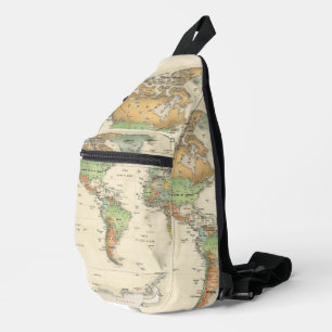 Umhängetasche - Karte von Amerika Crossbody Bag