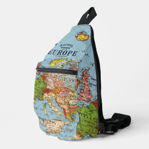 Umhängetasche - Karte von Europa Crossbody Bag