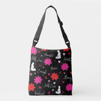 Umhängetasche | Lotus-Blumen-Selbstliebe-Design Tragetaschen Mit Langen Trägern