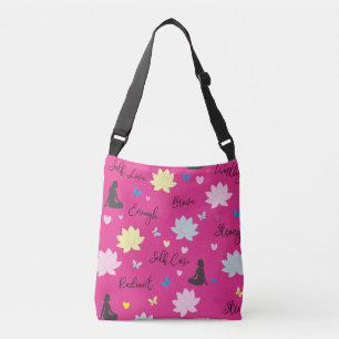 Umhängetasche Lotus-Blumenmuster für psychische Tragetaschen Mit Langen Trägern
