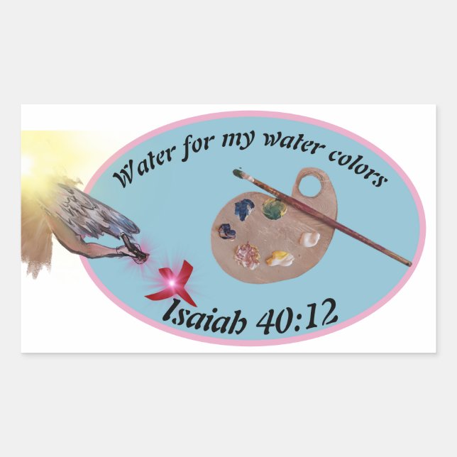 umhüllen, um ein Glas für Ihre Pinsel, Künstler od Rechteckiger Aufkleber (Vorderseite)