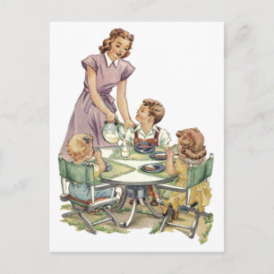 Umhüllungs-Mittagessen Postkarte