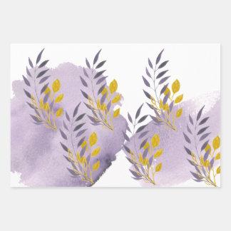 Umhüllungspapier Aquarell Geschenkpapier Set