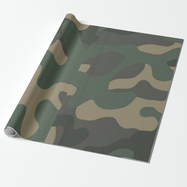 Umhüllungspapier der grünen Camouflage, Geschenke, Geschenkpapier (Ungerollt)