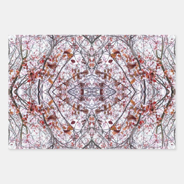 Umhüllungspapier: Entwurf für gebackene Kirschblos Geschenkpapier Set (Vorderseite)