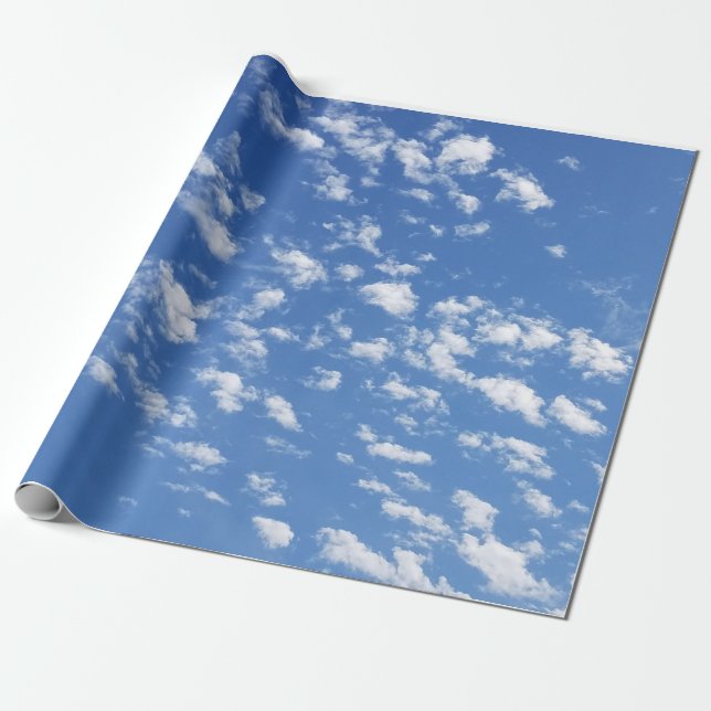Umhüllungspapier für den blauen Himmel und die wei Geschenkpapier (Ungerollt)