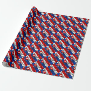 Umhüllungspapier für die slowakische Flagge Geschenkpapier