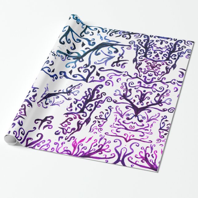 Umhüllungspapier für grüne Wasserfarben Geschenkpapier (Ungerollt)