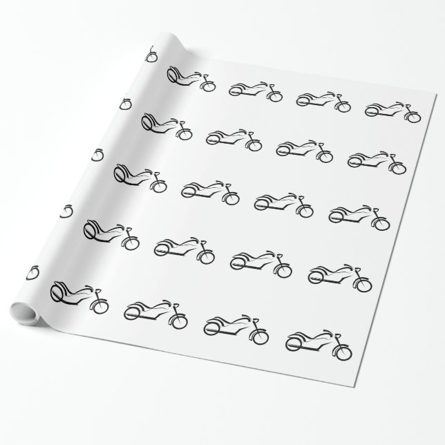 Umhüllungspapier für Motorräder. Geschenkpapier (Ungerollt)