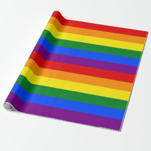 Umhüllungspapier für Regenbogenfahnen - Große Stre Geschenkpapier