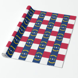 Umhüllungspapier mit Flagge von North Carolina Geschenkpapier