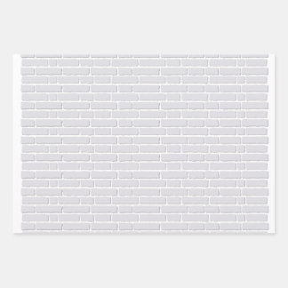 Umhüllungspapier mit weißer Backsteinwand Geschenkpapier Set